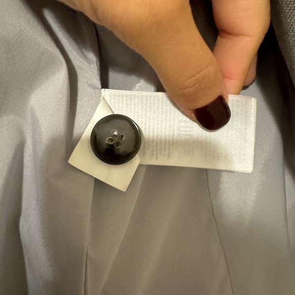 Banana Republic Classic Fit Charcoal Gray One Button Washable Blazer Size 6 - Picture 6 of 12